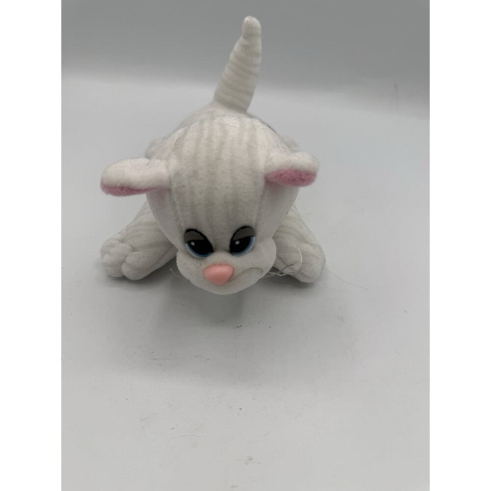 Vintage Tonka Pound Purries Kitten Cat White Gray Stripes Kitten 7” Plush